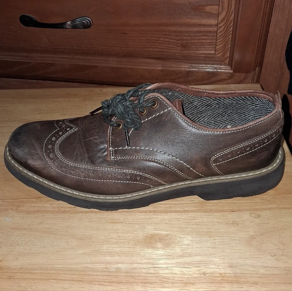 Florsheim Men's Brown Leather Oxford Dress Shoes In A Mens 8 1/2D.